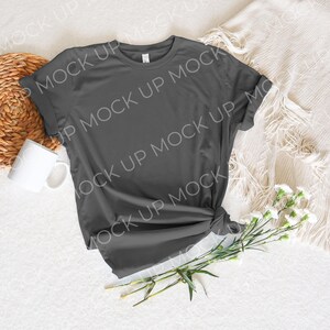 Asphalt Bella Canvas 3001 Hanging Mockup, Bella Canvas T-shirt Mockup ...