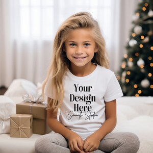 Maqueta Bella Canvas 3001 para niños pequeños Maqueta de Bella y camiseta Canvas 3001 Paquete de maquetas Bella Canvas y camiseta blanca para niños pequeños