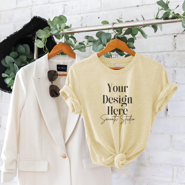 French Vanilla Bella Canvas Mockup - Etsy