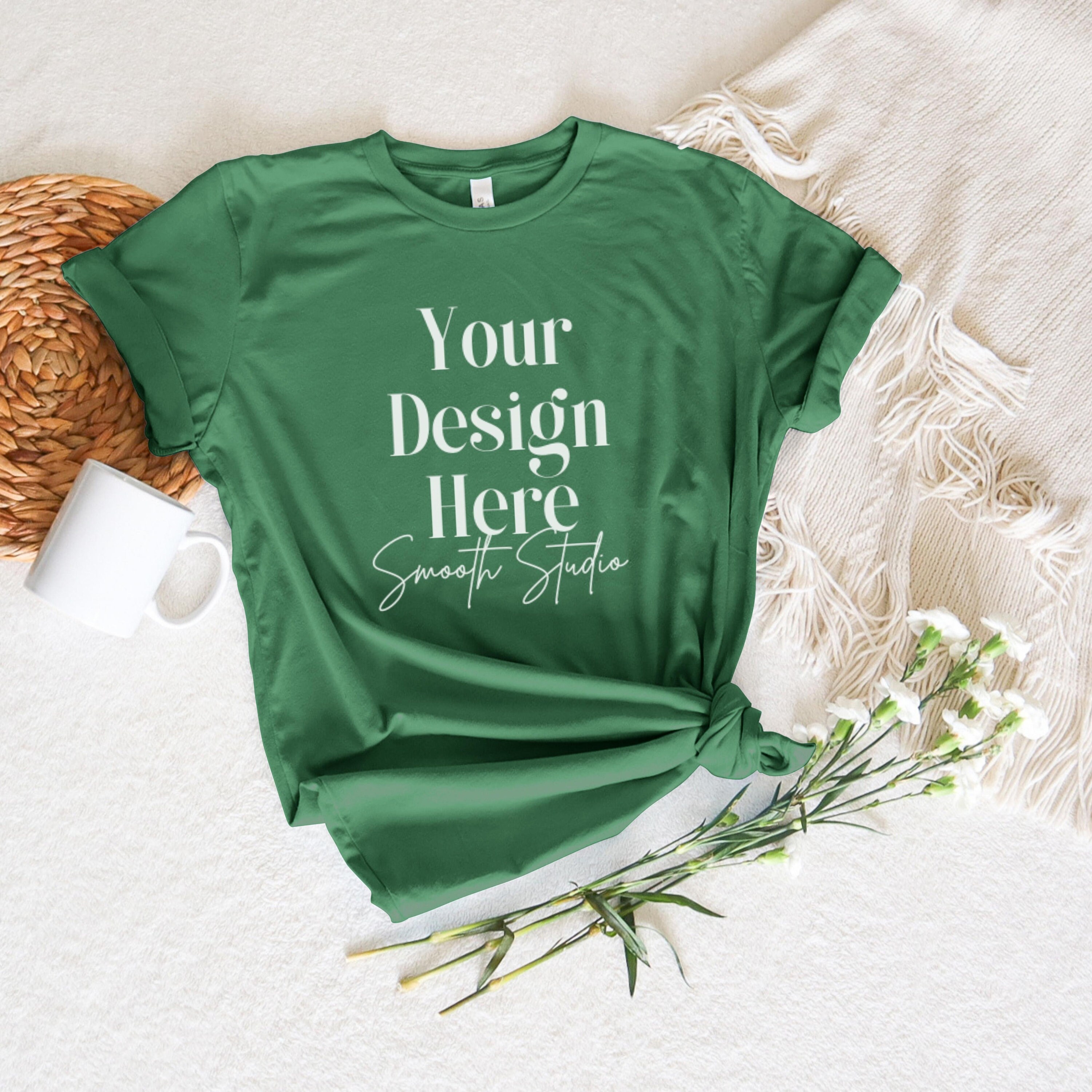 Evergreen Bella Canvas 3001 Mockup Bella and Canvas Tshirt Etsy