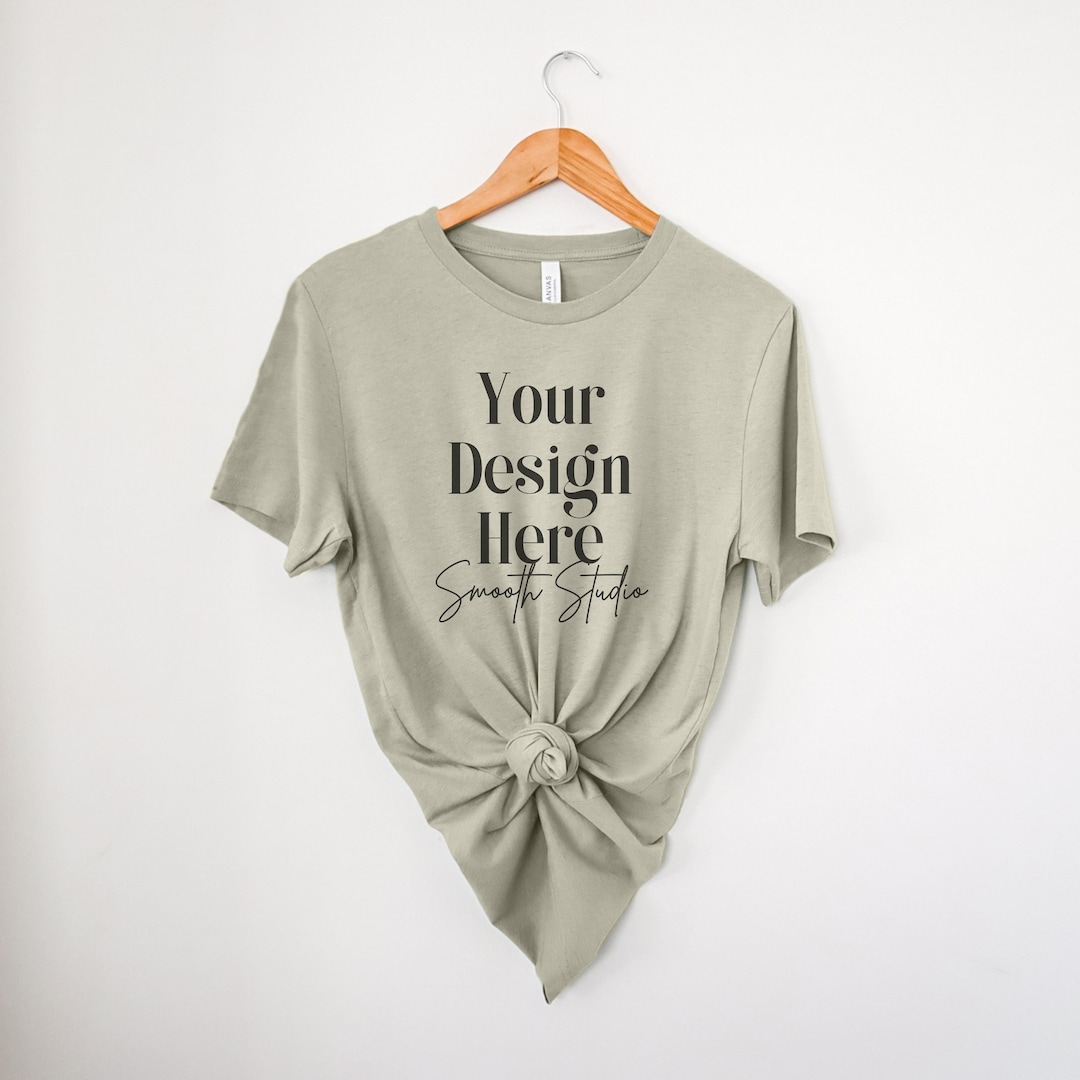 Heather Stone Bella Canvas 3001 Mockup | Heather Stone Bella and Canvas ...