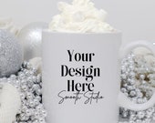 Christmas Mug Mockup Marshmallow White Mug Mockup Plain Mug Mockup Winter Mug Mockup Mug Mockup 11oz Mug Mockup White Mug Mockup
