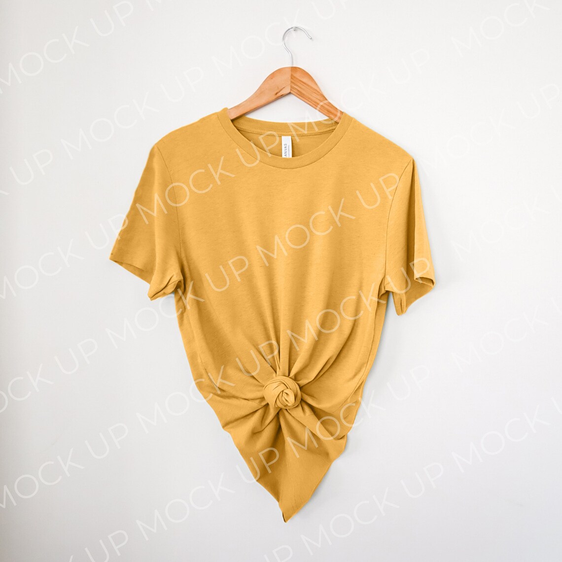 Heather Mustard Bella Canvas 3001 Mockup | Heather Mustard Bella and ...