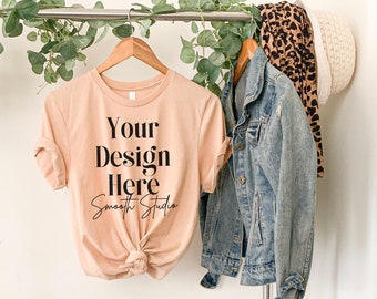 Maqueta de Bella Canvas 3001 / Maqueta de Bella and Canvas T-Shirt 3001 / Maqueta de Bella & Canvas Sand Dune T-Shirt / Maqueta de Sand Dune