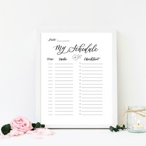 Daily Schedule Template