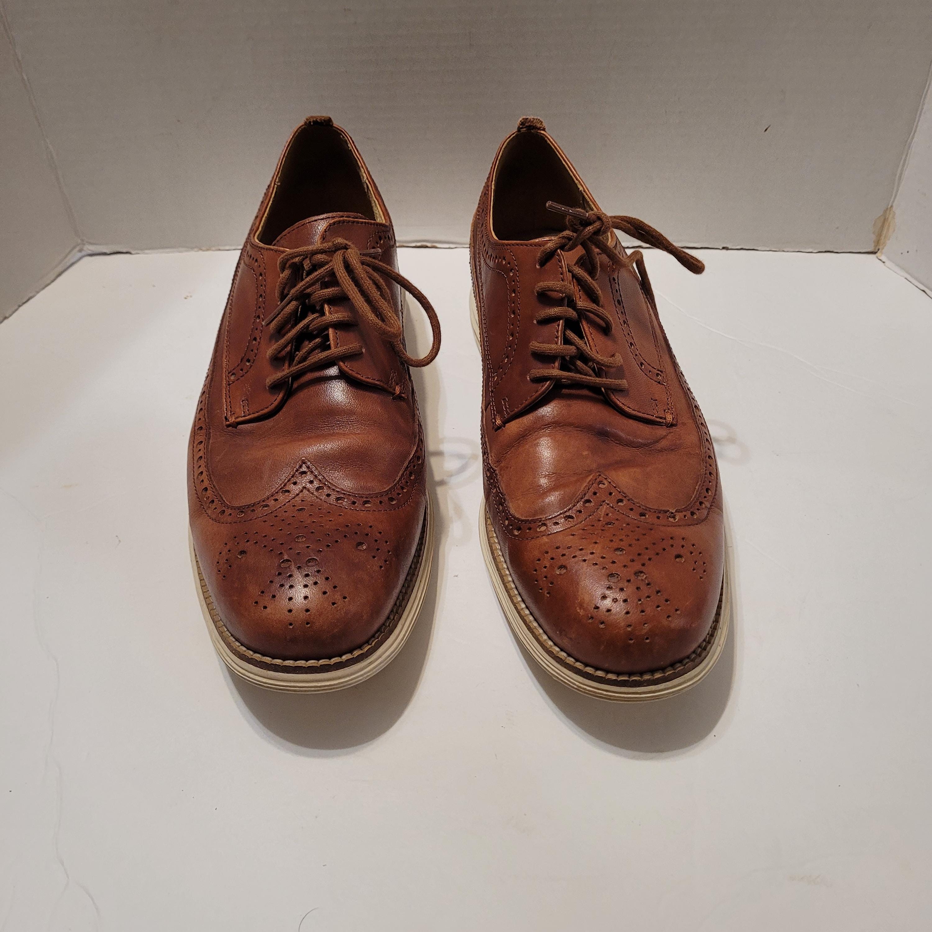 Cole Haan Grand Os 10.5M Modern Classics Wingtip Oxford Lace Dress Shoes Leather Men main image 2