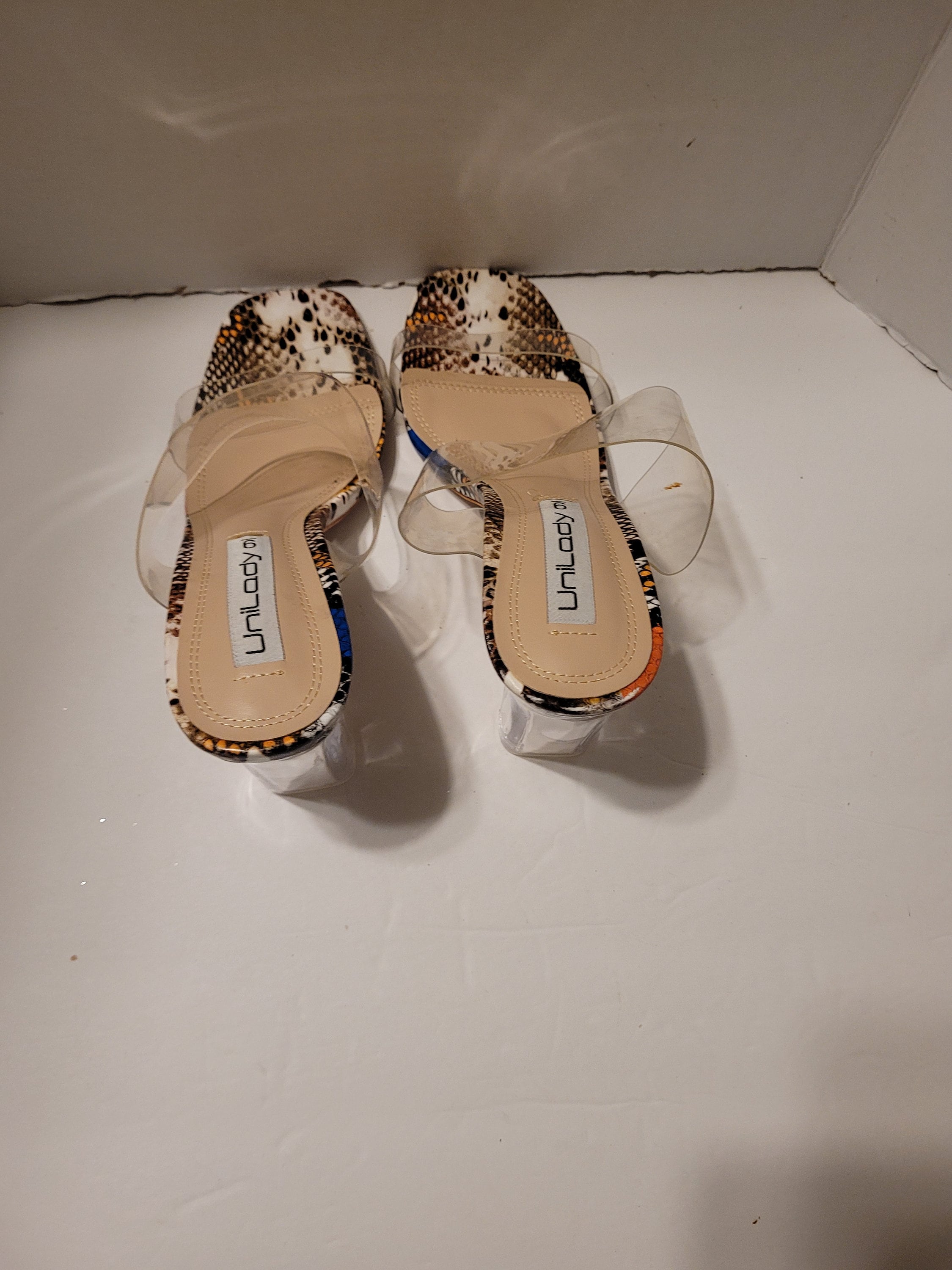 Unilady Womens Transparent Block Heel Multicolor Sandals  display picture 2