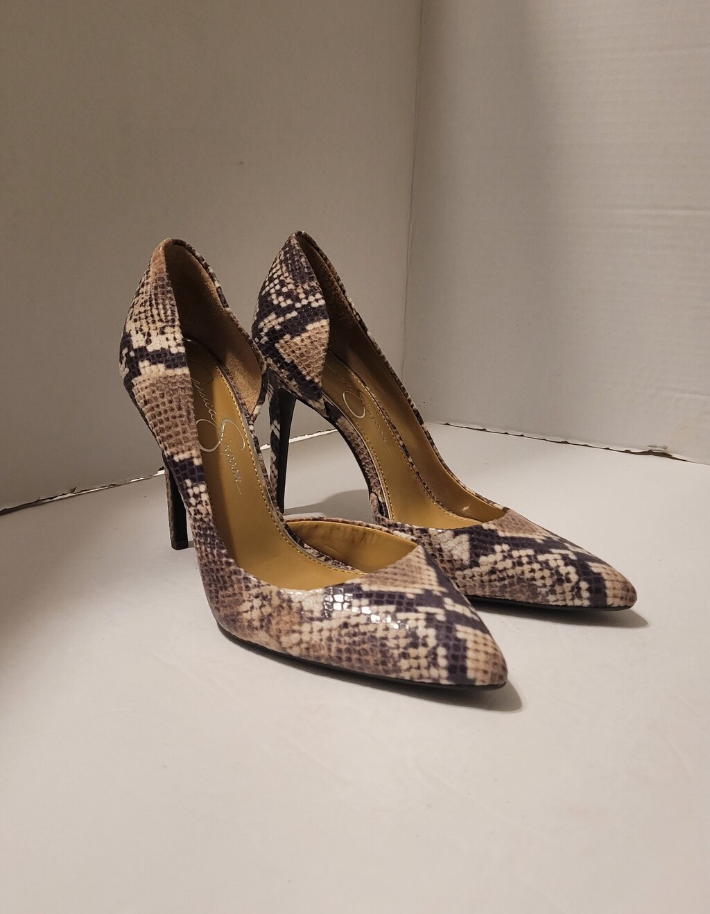 Stivaletto Western Jessica Simpson Pixillez3 – Tacco A Spillo, Borchie E Cerniera – Leopardo Naturale – 41 EU