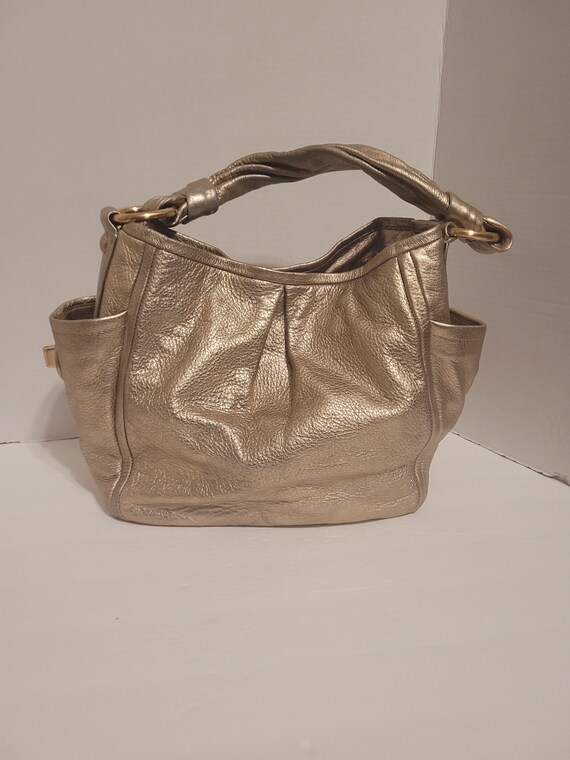 Coach purse rose gold best sale