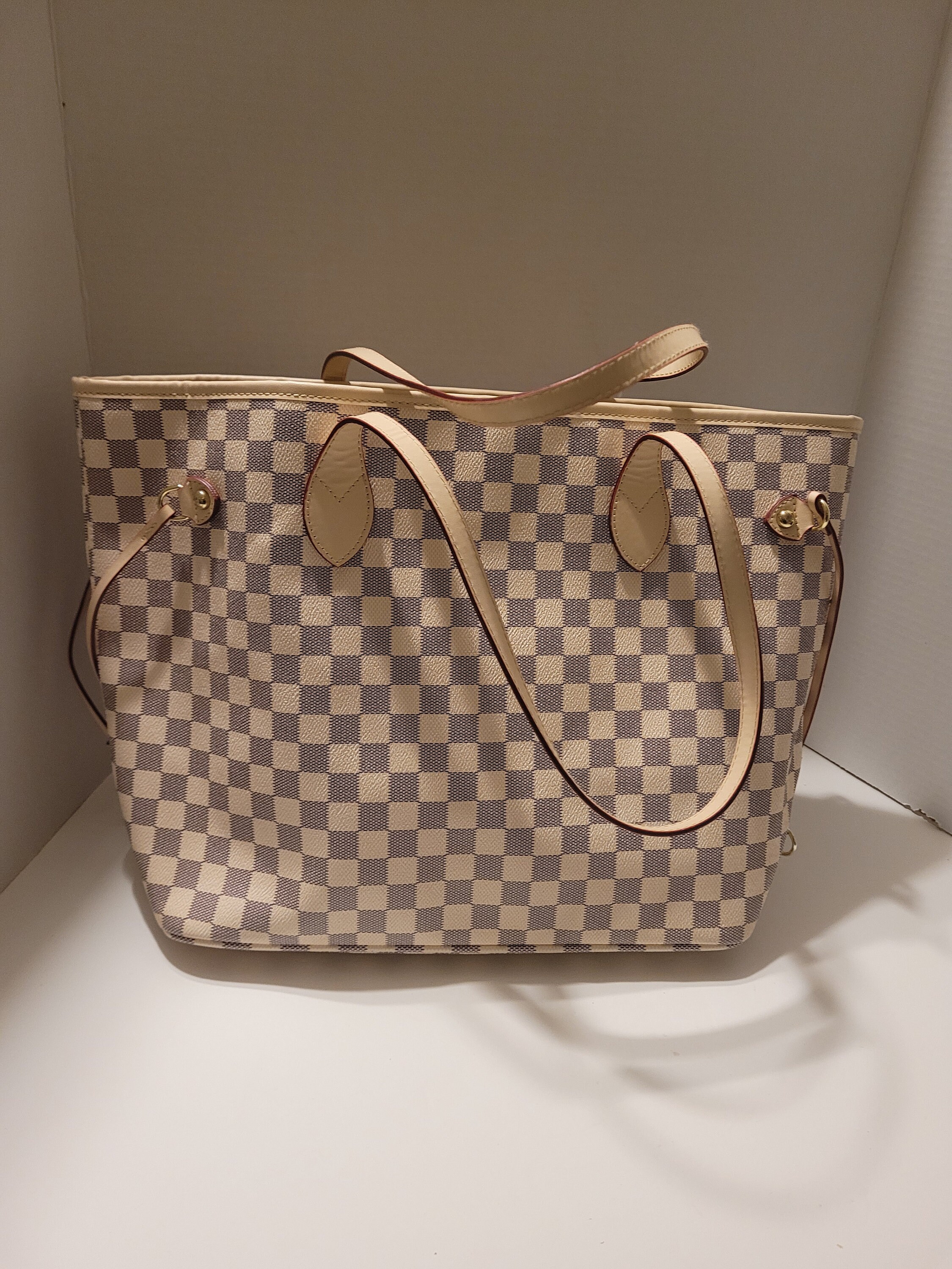 rose checkered tote shoulder bag