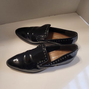 Donald J Pliner Womens Shoes Platform Black Patent Leather Size 8M