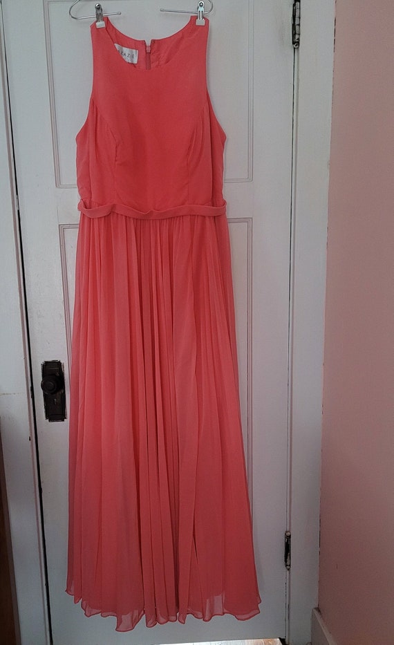 Azazie Chiffon Long Maxi Bridesmaid Dress Pink Size A20 - Etsy