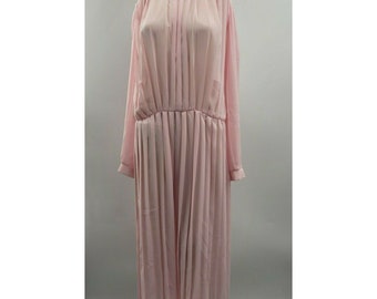 Vintage 60’s JC Penny Fashions Sheer Pink Pleated Dress Women's Union USA