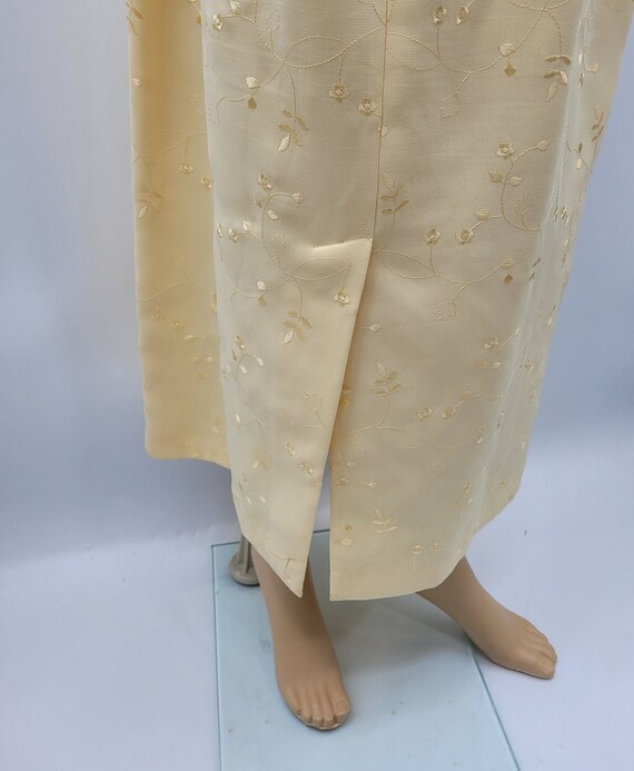 ML Studio Vintage Yellow Flora Lined  Suit & Skir… - image 9