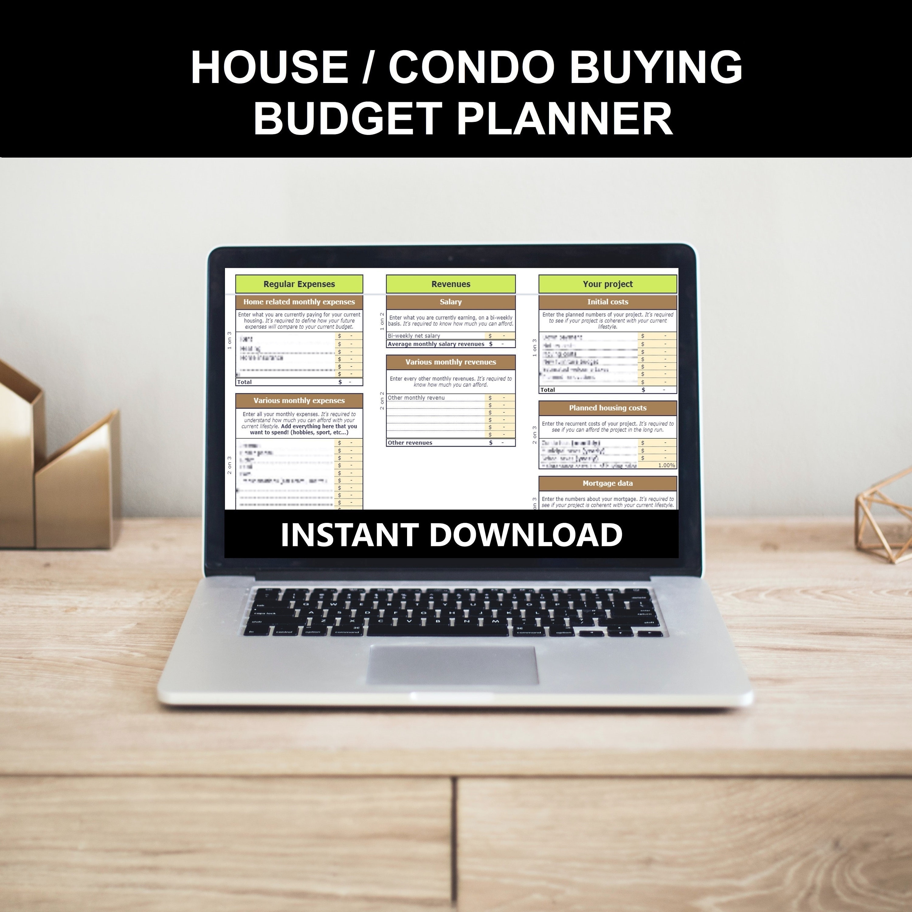 House / condo buying budget template Excel spreadsheet Etsy House / condo buying budget template Excel spreadsheet Etsy