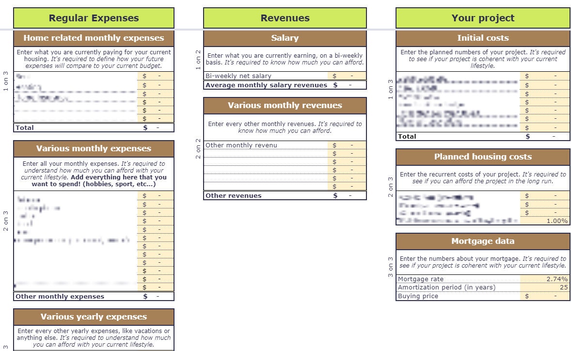 House / condo buying budget template Excel spreadsheet Etsy House / condo buying budget template Excel spreadsheet Etsy