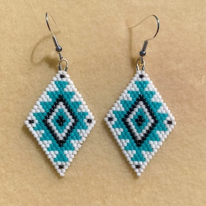 Beaded Brick Stitch Earrings