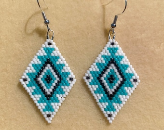 Beaded Brick Stitch Earrings