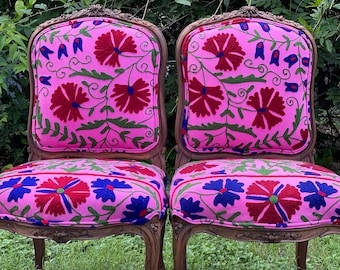 Customizable Bohemian Antique French Chair