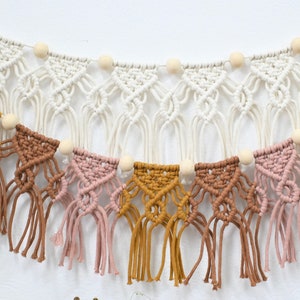 Boho Macrame Tassel Garland: Woven Wall Hanging, Kids Room Decor