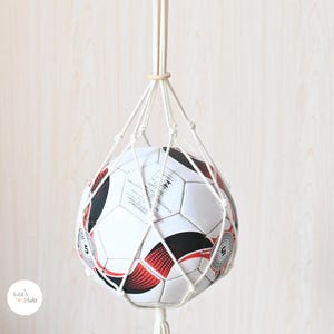 Macrame Ball Storage Net, Hanging Sports Ball Holder for Kids’ Rooms