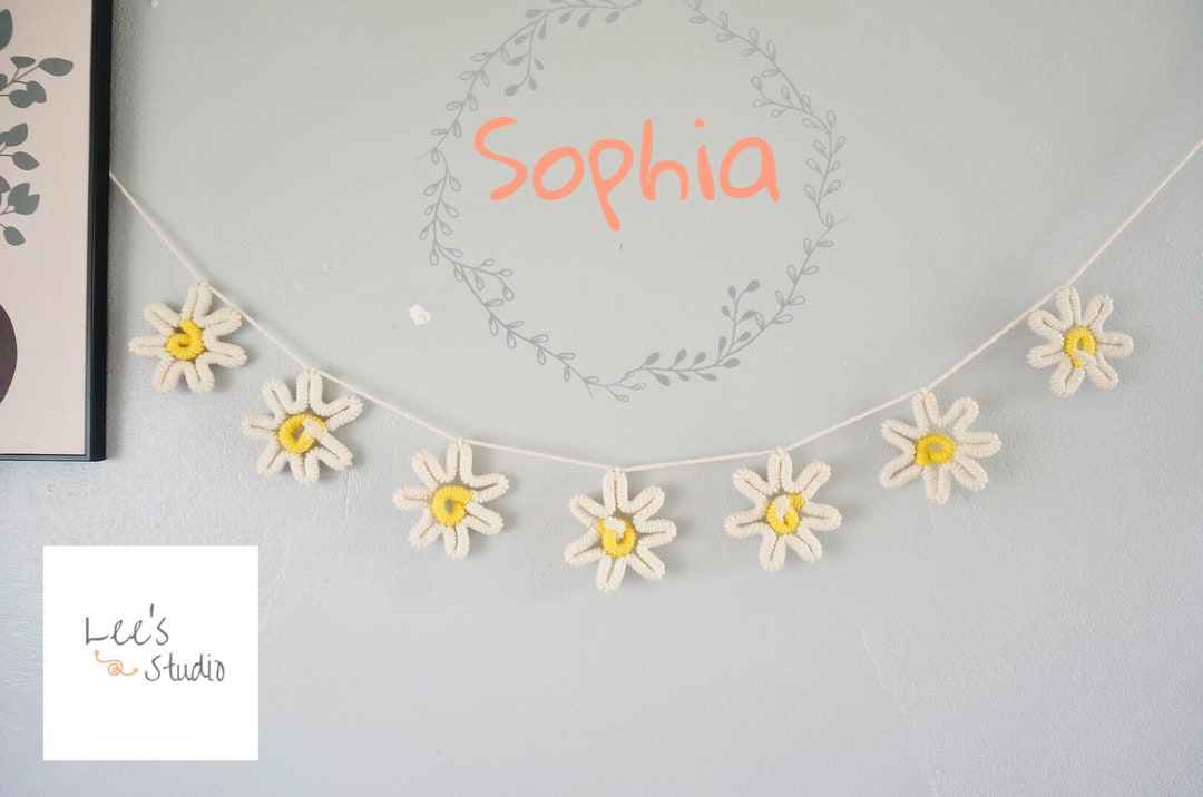 Floral Garland, Daisy Flower Garland, Party Decor, Baby Shower Gift