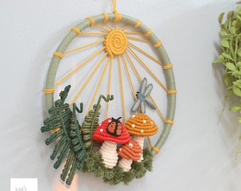 Macrame Mushroom Wall Hanging: Boho Nursery Decor