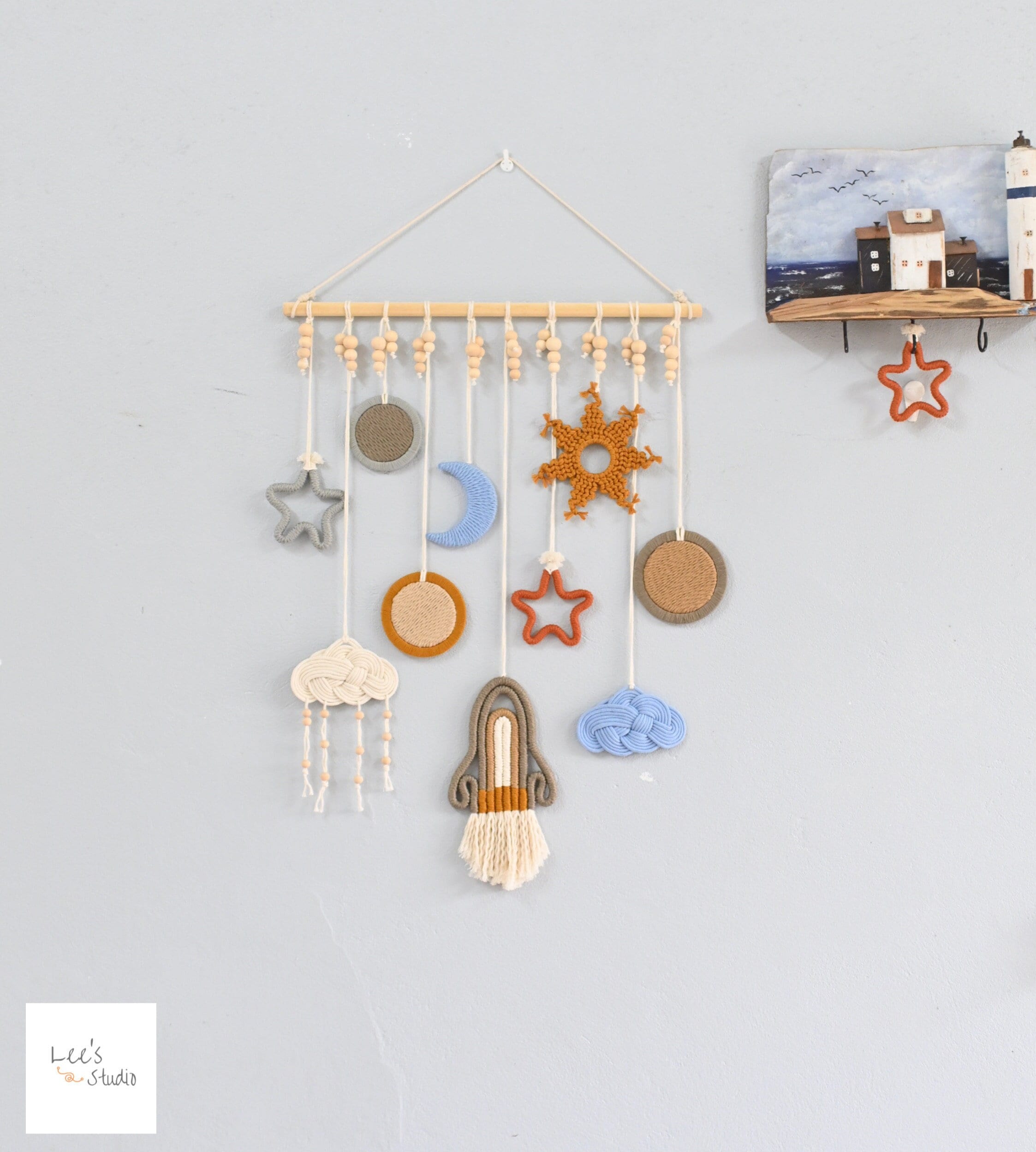 マクラメの宇宙壁掛け：手作りの銀河モビール、子供部屋の装飾 - Etsy 日本