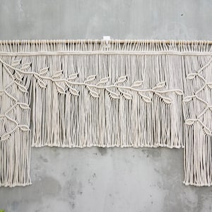 Macrame Curtain, Macrame Curtain Window, Door Curtain, Curtain Backdrop, Curtain Valance, Boho Curtain Decor