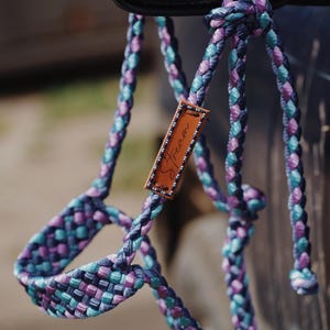 Mule Tape Halter with Matching Beaded Name Tag | Custom Horse Halter