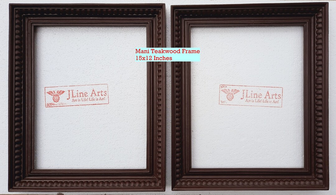 Hand Carved Teakwood Frames 15 X 12 Inch Set of 2 High Etsy