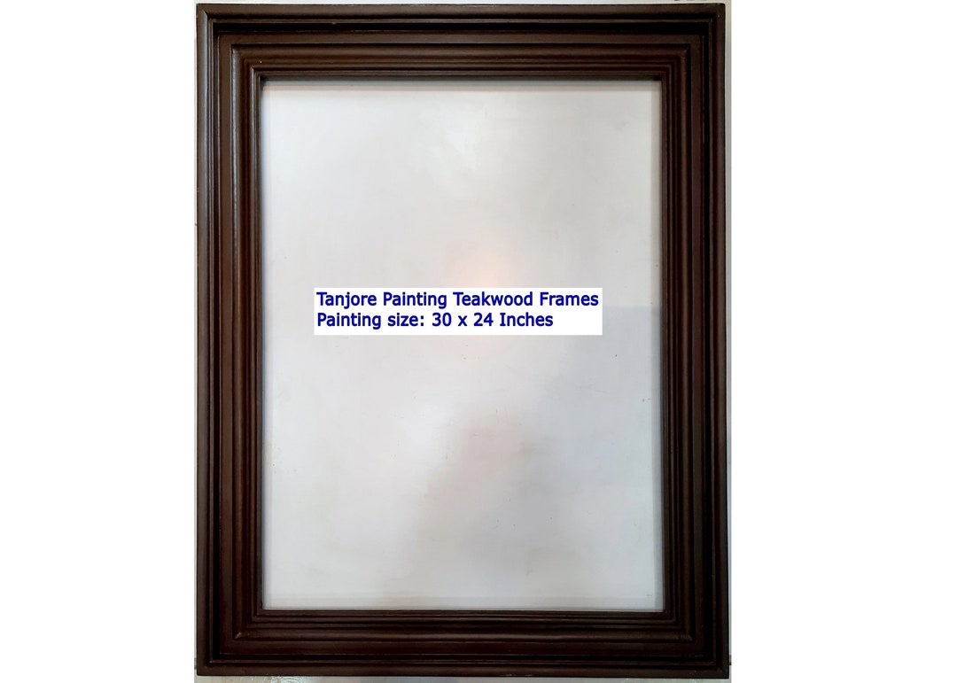 Hand Carved Teakwood Frame: Classic Style, 30x24 Inch - Etsy