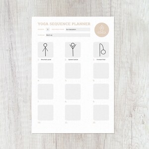 Custom A4 Yoga Sequence Planner - Personalised Yoga Class Planner ...