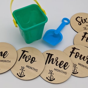 Nautical Baby Milestone Rounds SVG / Glowforge Cricut Sihouette / File tagliato al laser