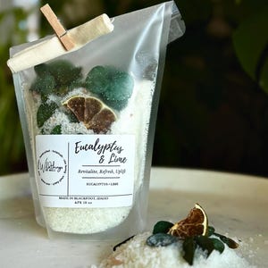 Natural Bath Salts Lavender Eucalyptus Citrus Lime Vanilla Oat Milk ...