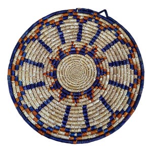 Palestinian Handwoven Wall Basket: A Touch of Tradition and Elegance