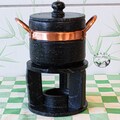 Fondue set soapstone Specialty Handcrafted