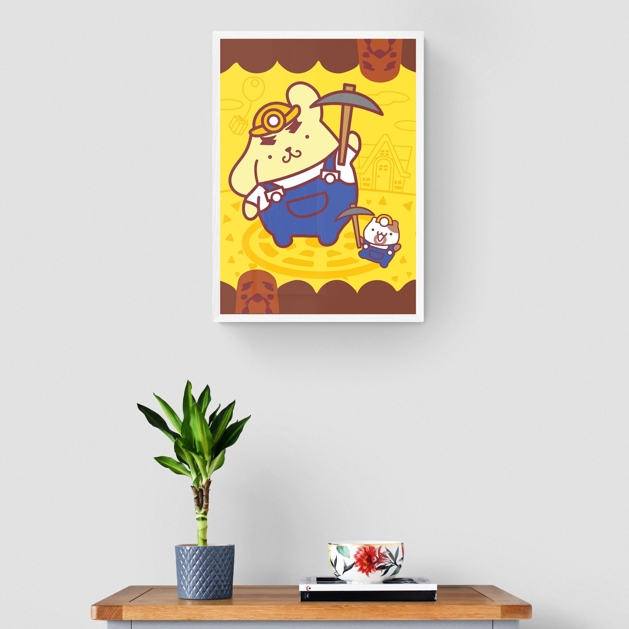 Cute Animal Crossing Character Poster Art Print ACNH poster Etsy