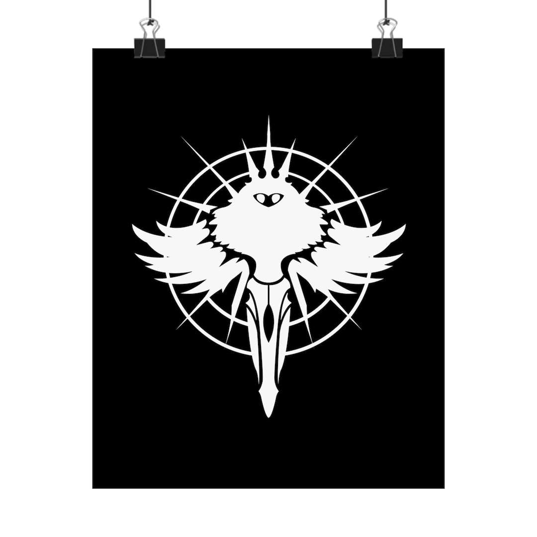 Hollow Knight Radiance Matte Vertical Poster, Black and White Art Print ...
