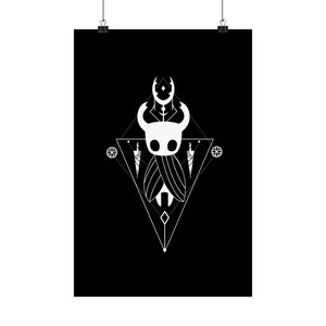 Hollow Knight Matte Vertical Poster, Black and White Art Print, Gaming ...