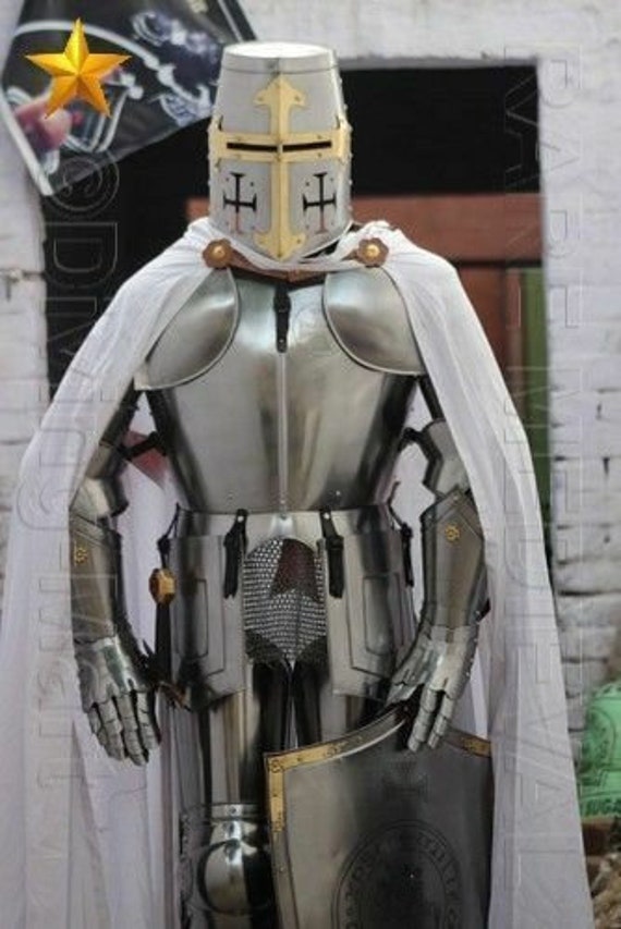 Fully Wearable Medieval Knight Suit of Templar Armor Combat Etsy UK