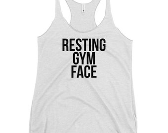 Ruhendes Gym Face | Damen Tank Top | Workout Top | Gym Tank Top | Gym Shirt | Damen Workout Shirt | Damen Gym Shirt | Workout Shirt