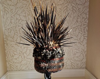 Kaka Porcupine Quill Hat from Cameroon