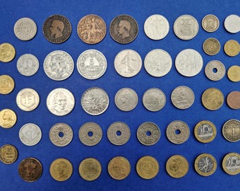 フランス貨幣コレクション：1917-1959年フランス通貨セット - Etsy 日本