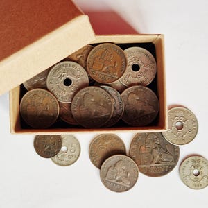 Old Belgium Coins Gift Box 1851-1934
