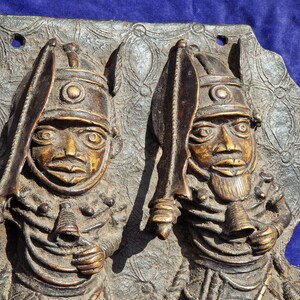 Large Benin Bronze Plaque image 6