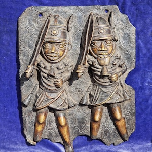 Large Benin Bronze Plaque image 1