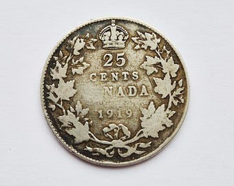 Canada - 1919 Silver 25 Cents