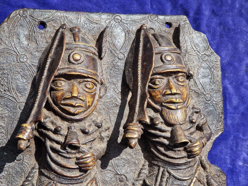 Large Benin Bronze Plaque image 4