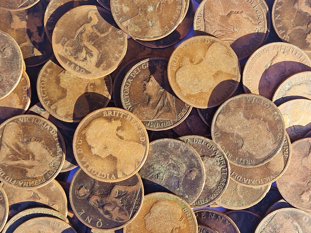 100 Victorian Pennies - Wholesale Lot! - Etsy